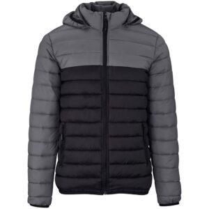 Gray and Black Puffer Jacket
