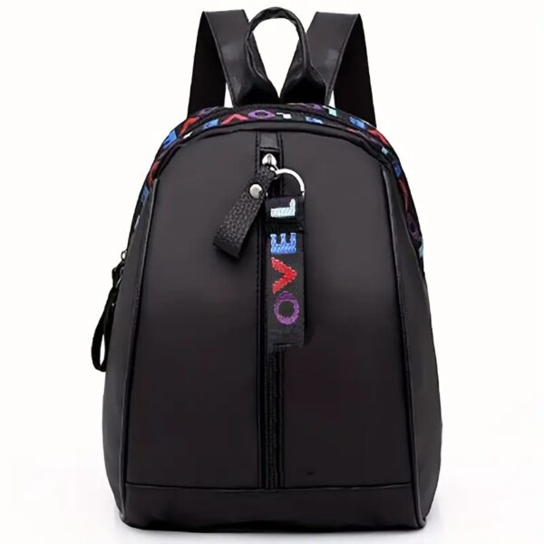 1pc Black LOVE Print Backpack 1