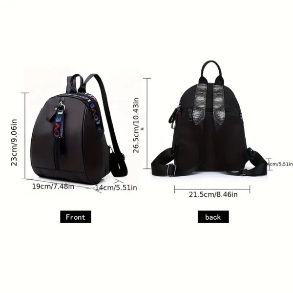 1pc Black LOVE Print Backpack5