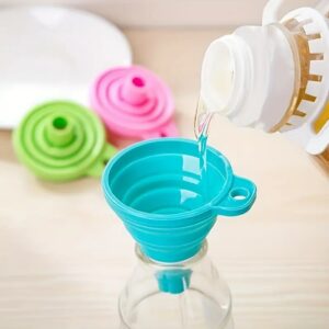 1pc Silicone Collapsible Funnel Foldable Funnels2