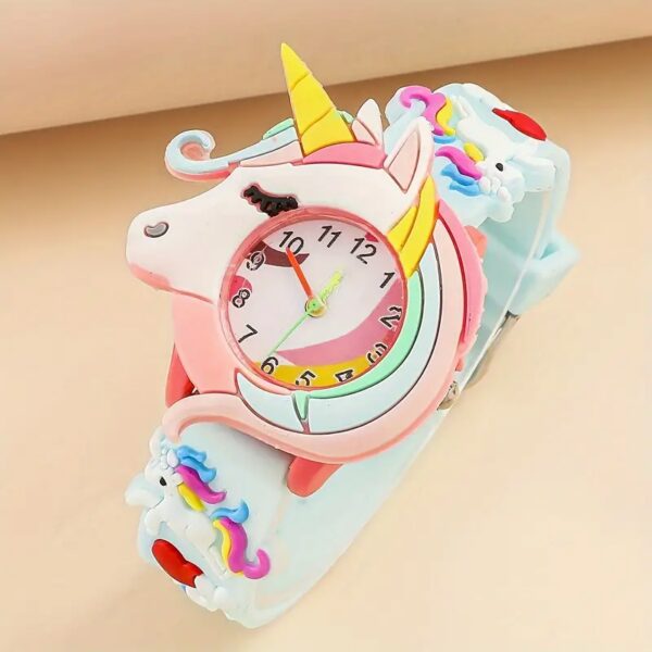 Cute Unicorn Quartz Watch-pink-blue