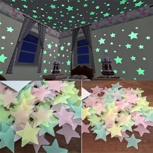Glossy Glitter Luminous Star Wall Stickers for Bedroom