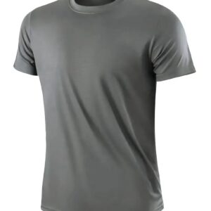 Mens Crew Neck T-shirt-Grey
