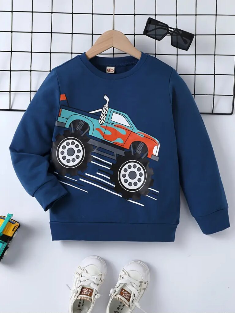 Off-road Vehicle Print Sweatshirt For Boys1