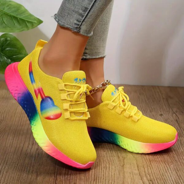 Yellow heart sneakers