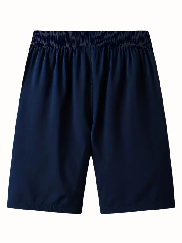 Zipper Pockets Active Shorts_Navy-blue1