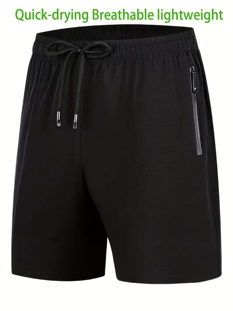 Zipper Pockets Active Shorts black