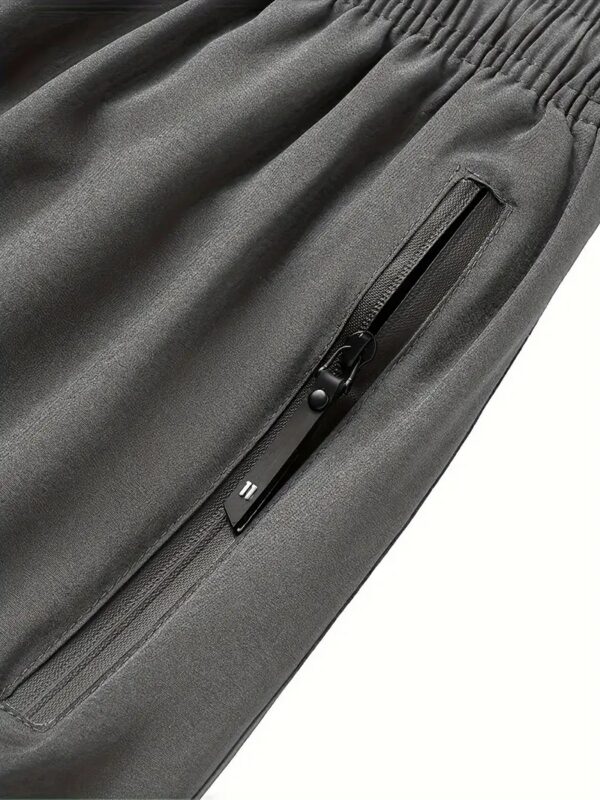 Zipper Pockets Active Shorts_grey4