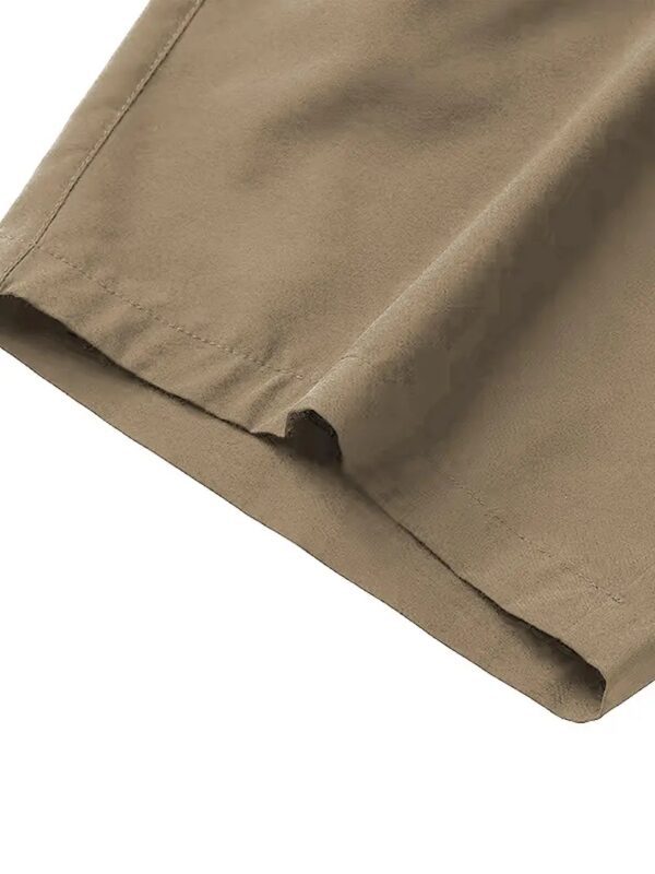 Zipper Pockets Active Shorts_khaki3